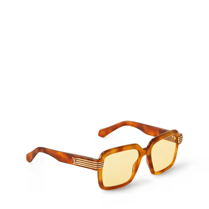 Louis Vuitton LV Slide Large Square Round Sunglasses Size ONE SIZE - 3 Thumbnail