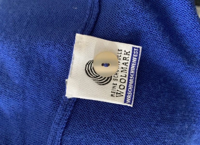 Other NWOT Peter Hahn Blue Pure Tasmanian Wool Crew Cardigan Sz12 Size M / US 6-8 / IT 42-44 - 5 Thumbnail