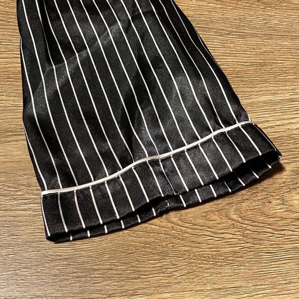 Other Classic Black and White Satin Button-Down Shirt Size 3XL / US 20-22 - 7 Thumbnail