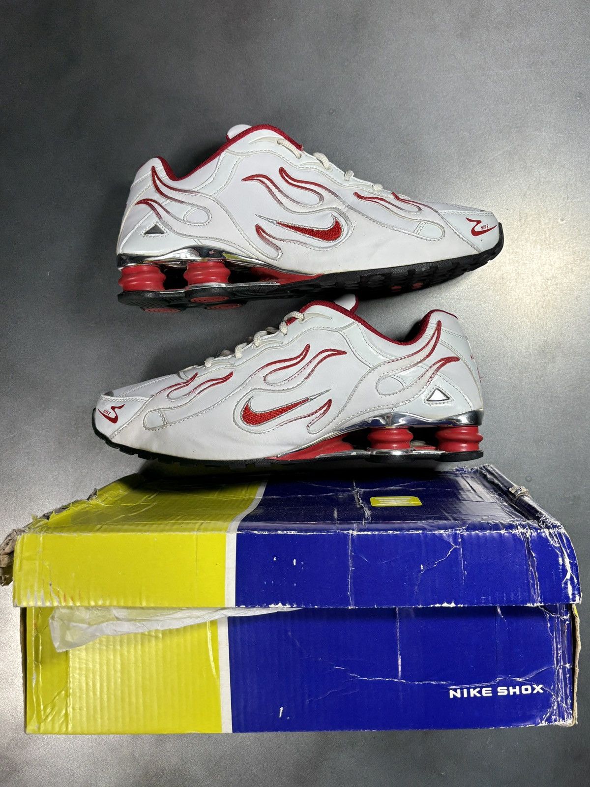 Vintage "Custom" Nike Shox Flames Sneakers "Hand Painted" 1 of Some Size US 11 / EU 44 - 1 Thumbnail