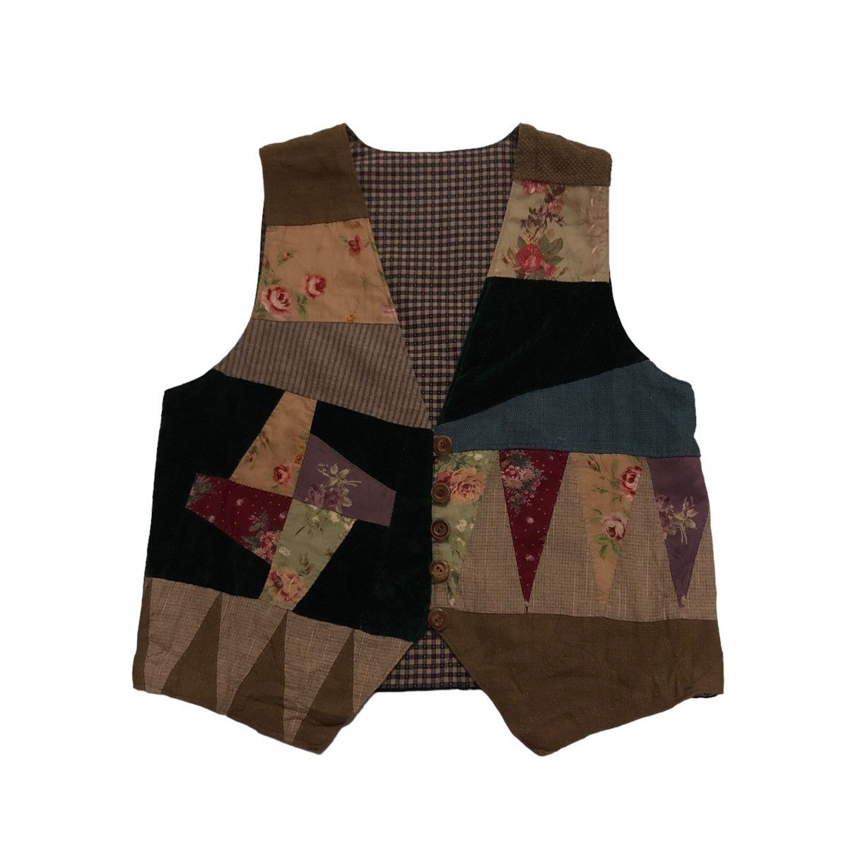 Japanese Brand 🔥VINTAGE VEST PATCHWORK DESIGN RARE ISSEY MIYAKE STYLE Size US S / EU 44-46 / 1 - 1 Thumbnail