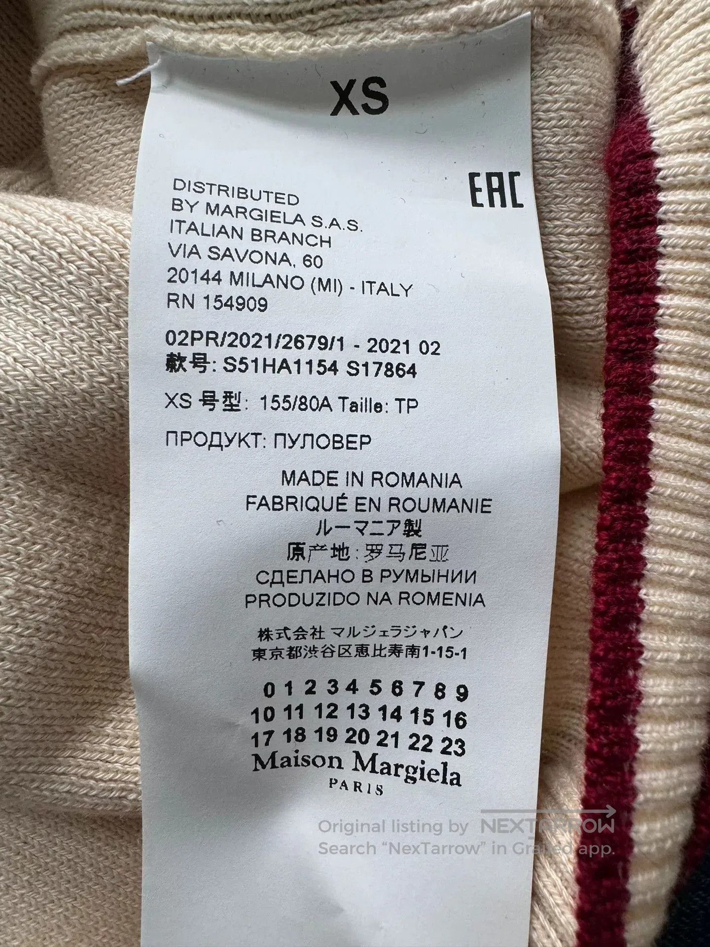 Maison Margiela Maison Margiela Knit Top with Unique Design. Size US XS / EU 42 / 0 - 7 Thumbnail