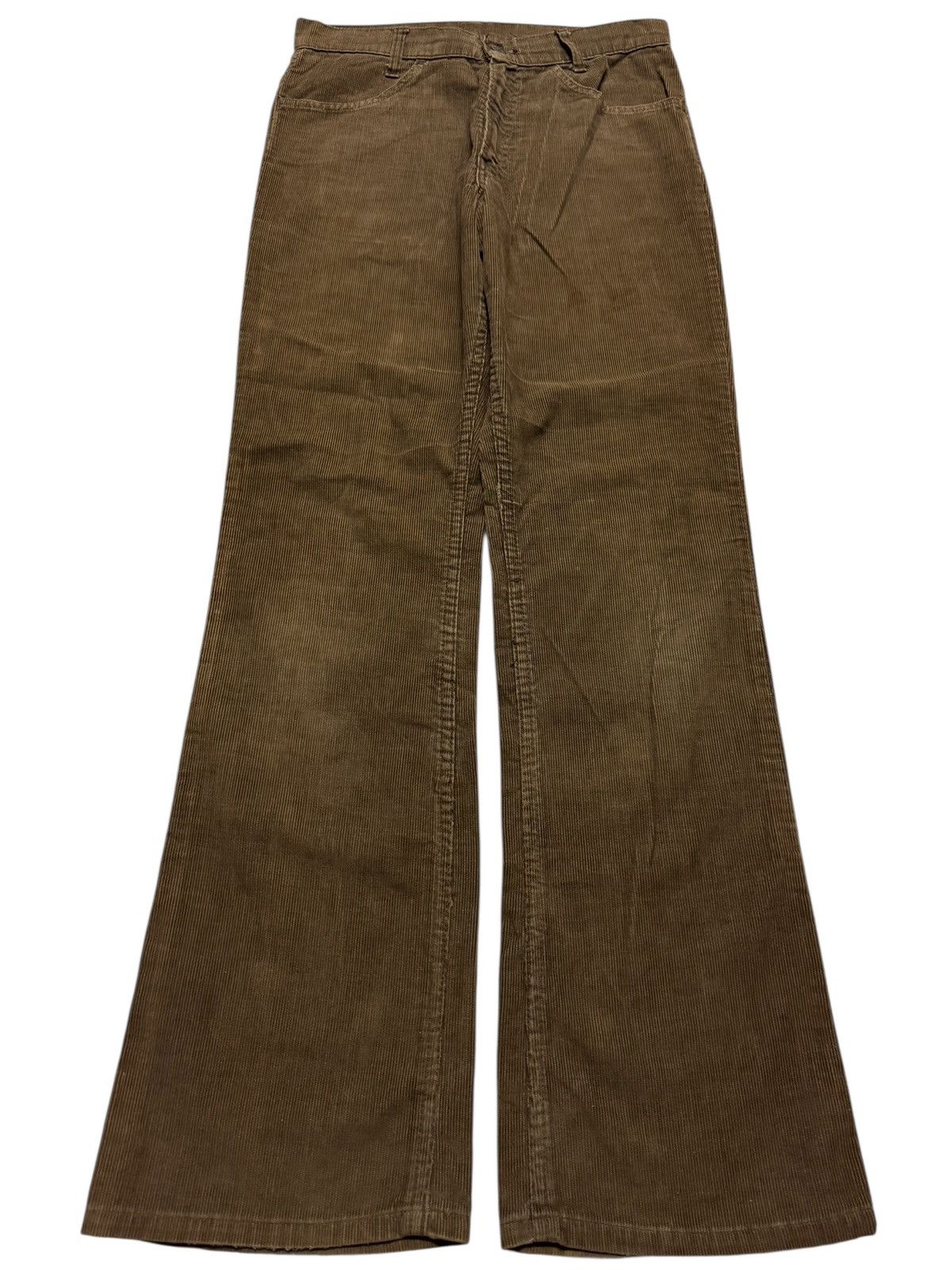Levi's 💥FLARED💥70's LEVI'S WHITE TAG CODUROI BOOTCUT CLASSIC BROWN Size US 29 - 2 Thumbnail