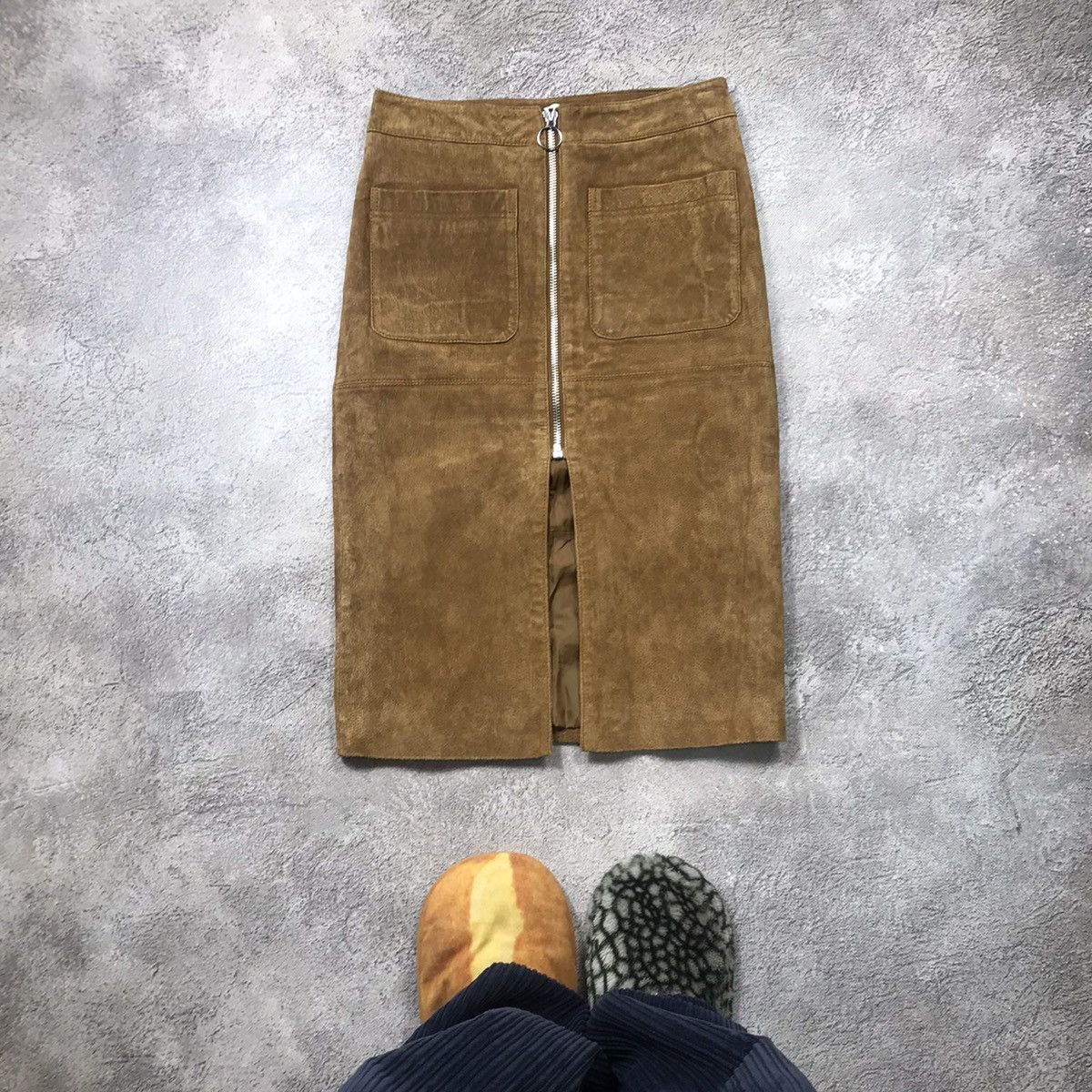 Japanese Brand vintage maxi skirt japan suede style avant garde y2k Size 28" / US 6 / IT 42 - 1 Thumbnail