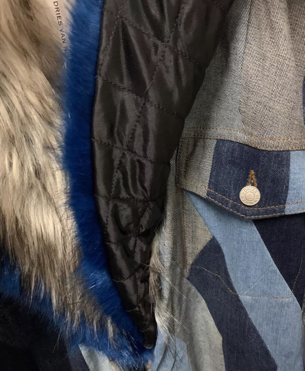 Dries Van Noten DRIES VAN NOTEN AW17 Show Denim Splicing Coat2412-Nextarrow Size US S / EU 44-46 / 1 - 3 Thumbnail