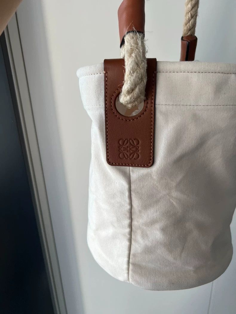 Loewe loewe Canvas patchwork hemp rope handle bucket bag 2503-Nex Size ONE SIZE - 2 Thumbnail