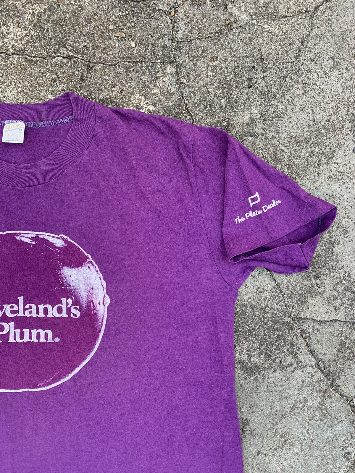 BLANKNYC × Vintage Vintage 70s 80s Cleveland’s A Plum tee Size US XL / EU 56 / 4 - 2 Thumbnail