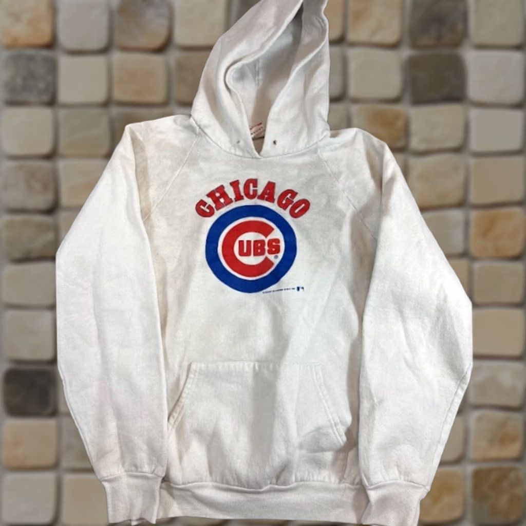 Fruit Of The Loom VINTAGE Chicago Cubs MLB Sweatshirt Hoodie Mens L White Pullover Sportswear Baseball Size US L / EU 52-54 / 3 - 1 Thumbnail