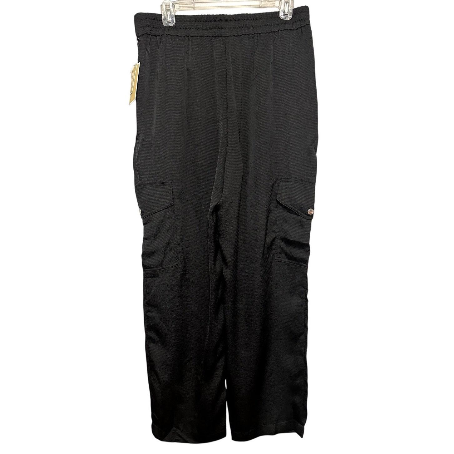 Michael Kors Michael Kors Womens Black Textured Pleated Cargo Pants 10NWT Size 32" / US 10 / IT 46 - 5 Thumbnail