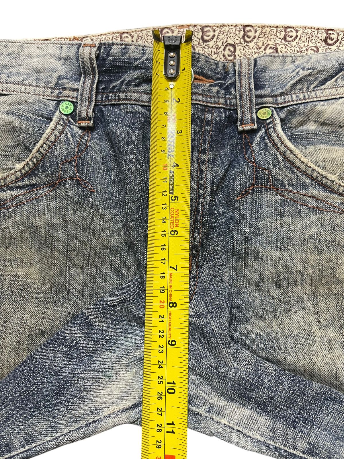 Edwin Vintage Edwin 503 Mud Wash Faded Distress Baggy Jeans Size US 34 / EU 50 - 15 Thumbnail