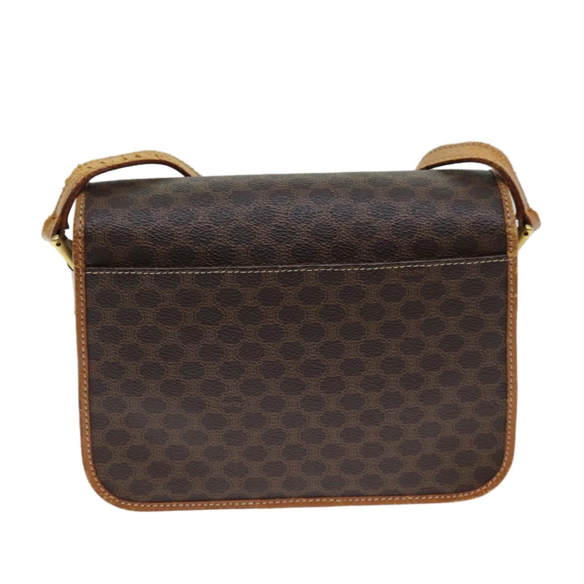 Celine CELINE Macadam Canvas Shoulder Bag Pvc Leather Brown Size ONE SIZE - 3 Thumbnail