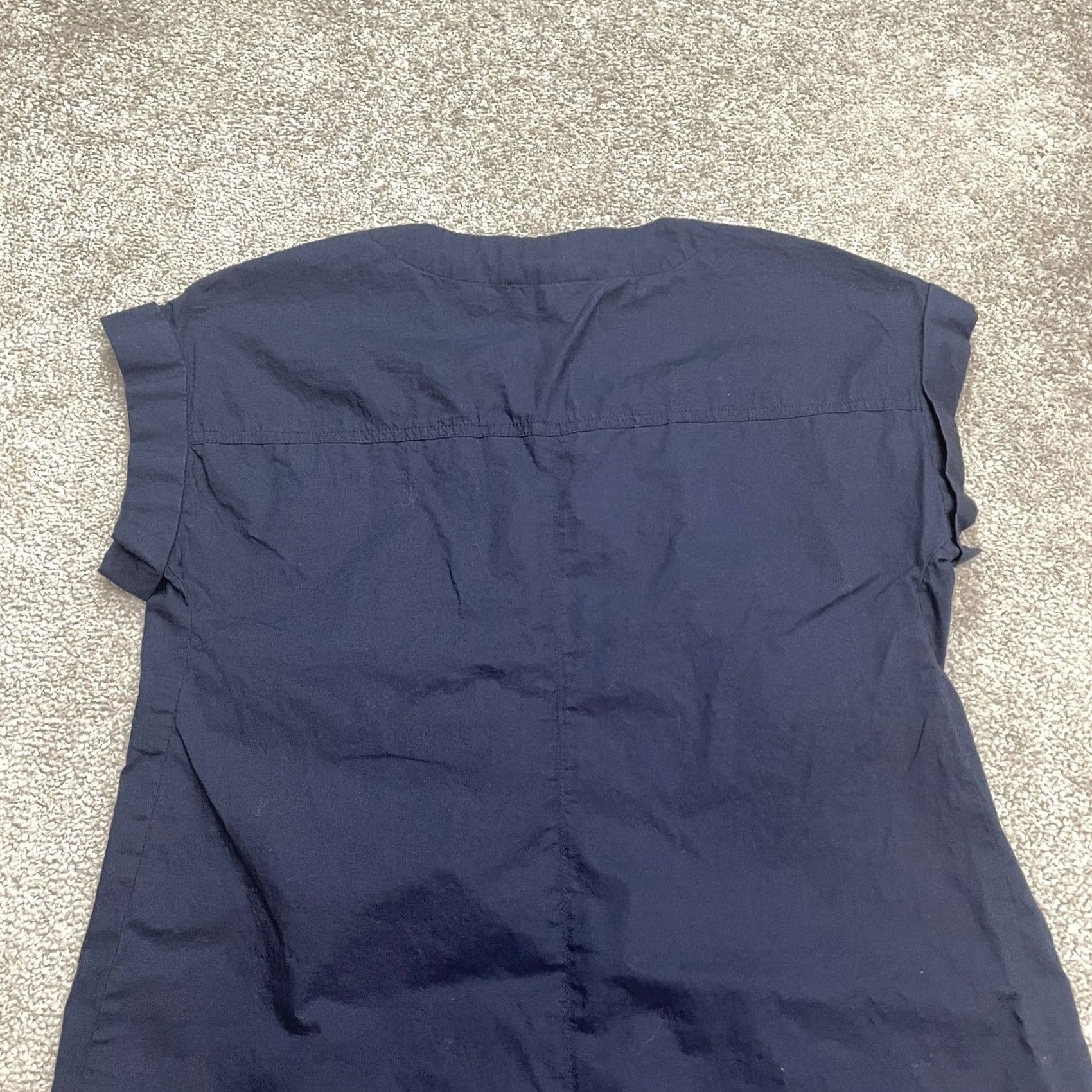 J.Crew J.CREW Dress Womens Petite Small Navy Blue Lace Up Cotton Casual Classic Size S / US 4 / IT 40 - 5 Thumbnail