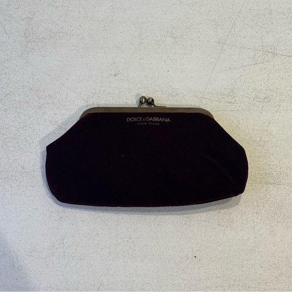 Dolce & Gabbana Dolce & Gabbana Burgundy and Gold Clutch Size ONE SIZE - 1 Thumbnail