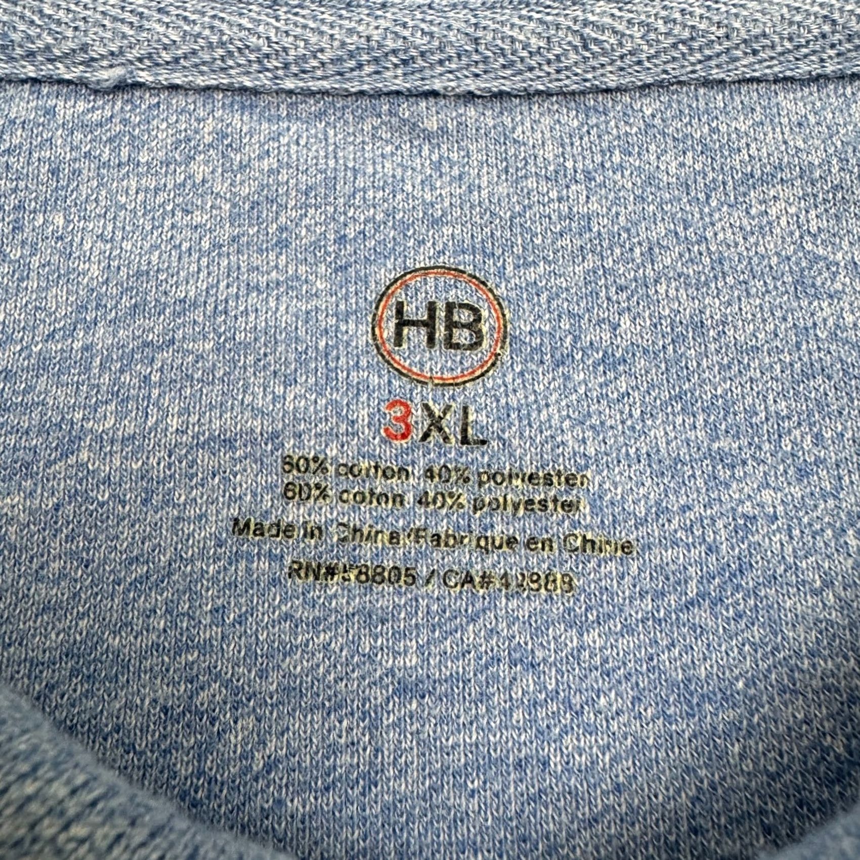 Vintage Harbor Bay Polo Shirt Mens 3XL Heather Marled Blue Short Sleeve Pocket Top Shirt Polo Size US XXL / EU 58 / 5 - 3 Thumbnail