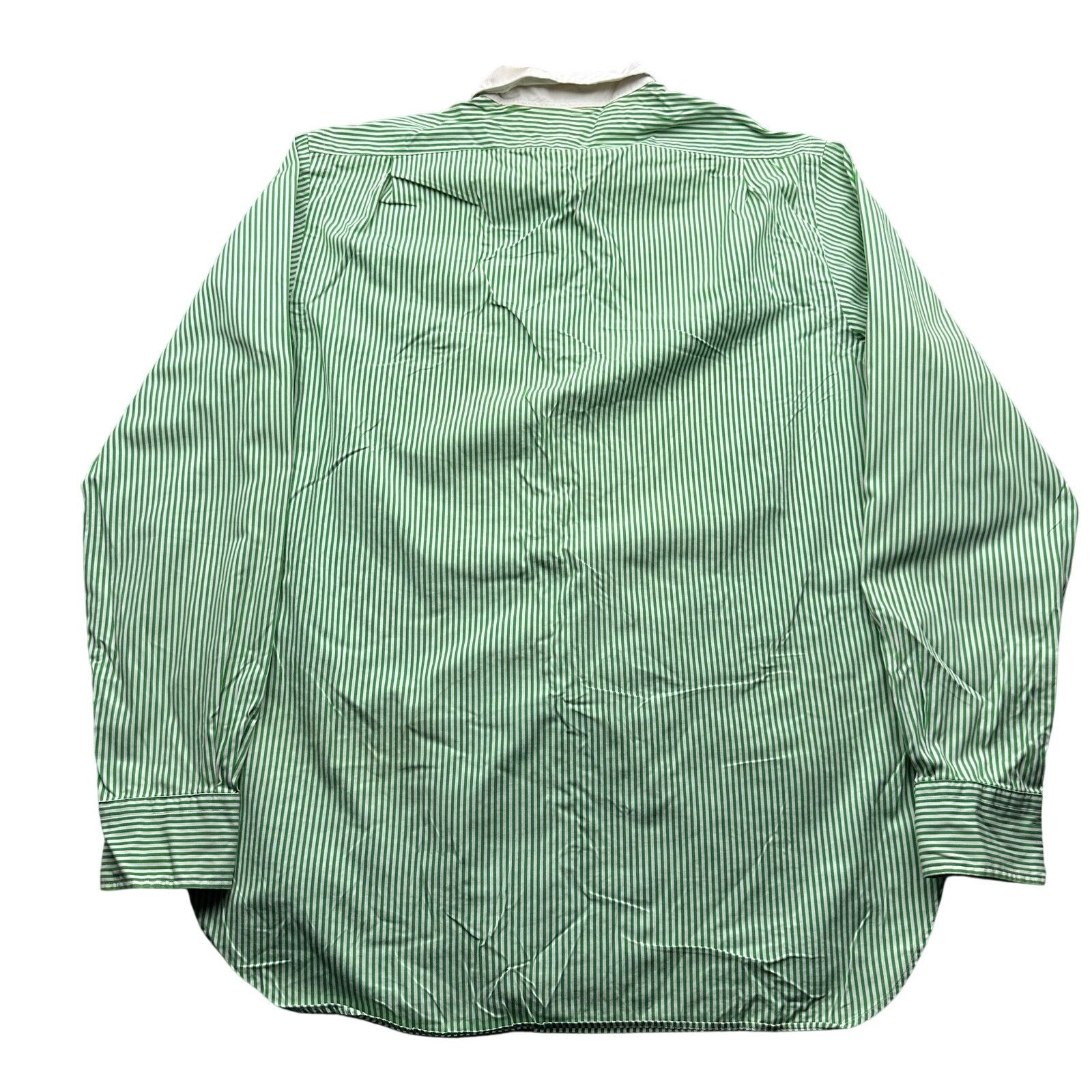 Polo Ralph Lauren Vintage Polo Ralph Lauren Green Striped Button Shirt Mens M Size US M / EU 48-50 / 2 - 2 Thumbnail