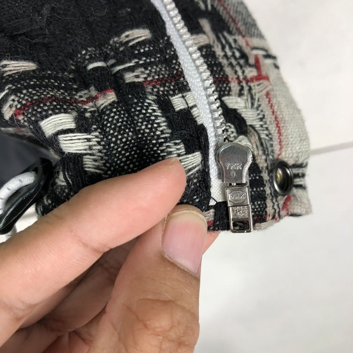 Japanese Brand 📌VINTAGE BIKER JACKET KBF JAPAN TARTAN DESIGN CHECK Size US M / EU 48-50 / 2 - 20 Thumbnail