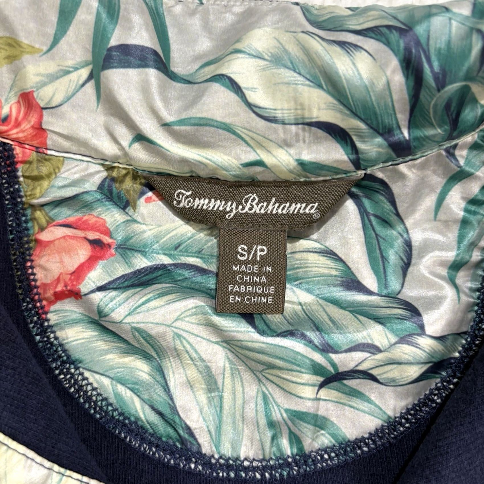 Tommy Bahama VINTAGE Tommy Bahama Womens Sweater Pullover 1/4 Zip T Sweatshirt Navy Floral Lined Small Size S / US 4 / IT 40 - 4 Thumbnail