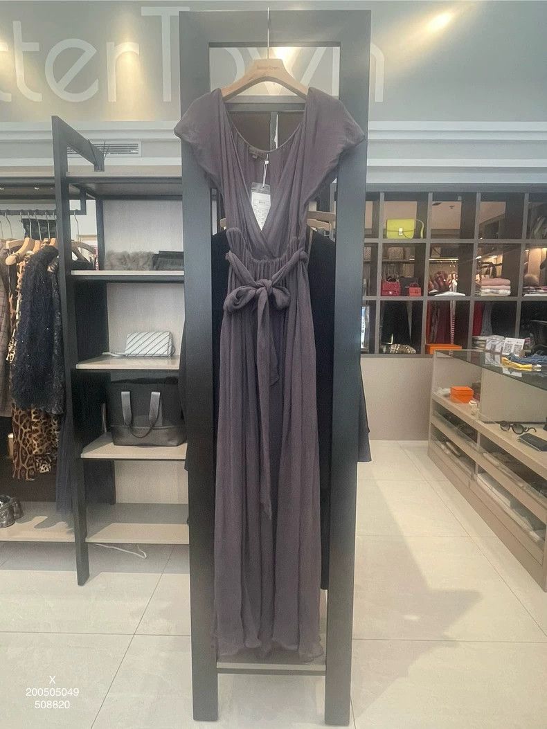 Loewe LOEWE Dark grey silk dress Size XS / US 0-2 / IT 36-38 - 1 Thumbnail