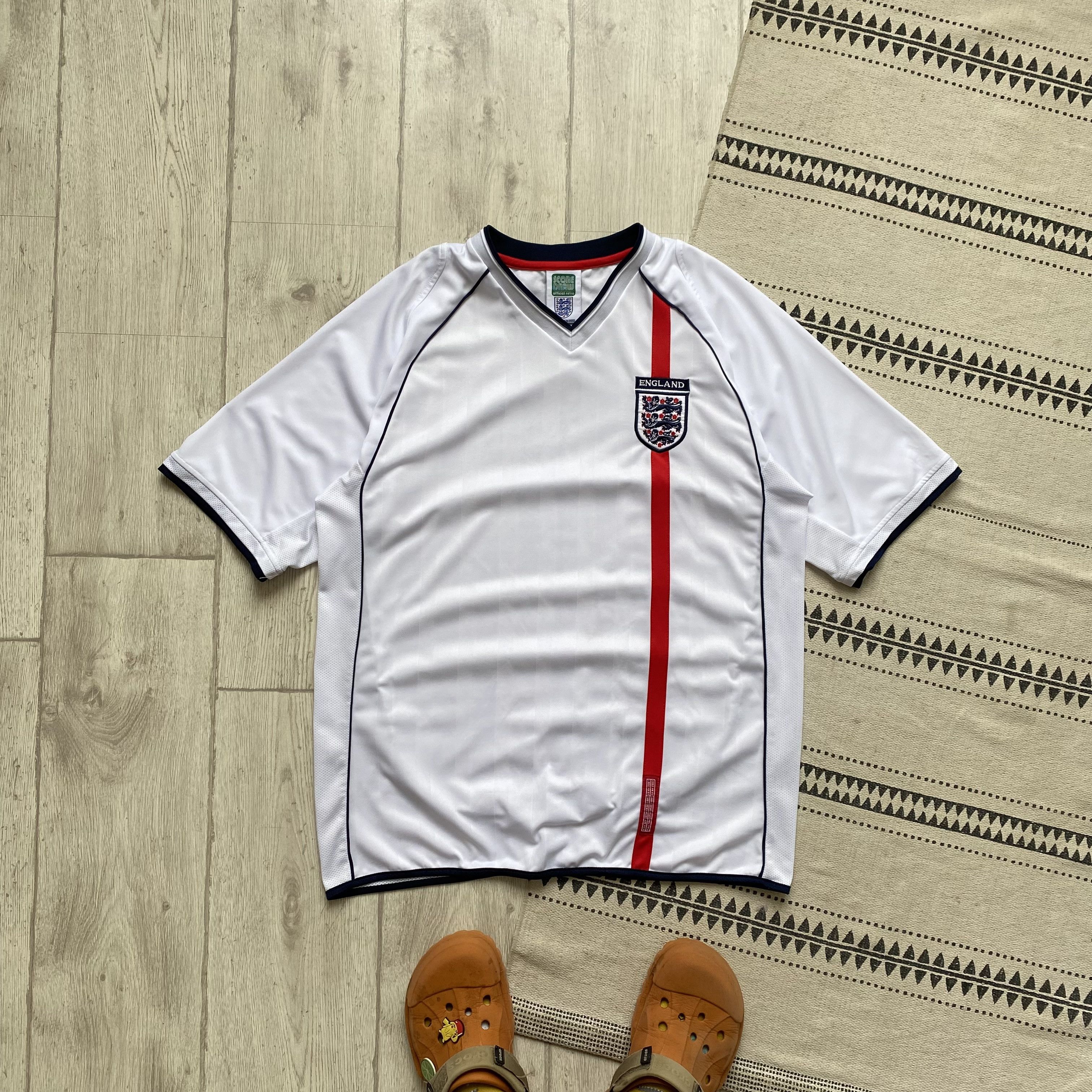 Adidas ⚽️ Vintage Retro England Soccer jersey Score Draw Y2K Size US L / EU 52-54 / 3 - 1 Thumbnail
