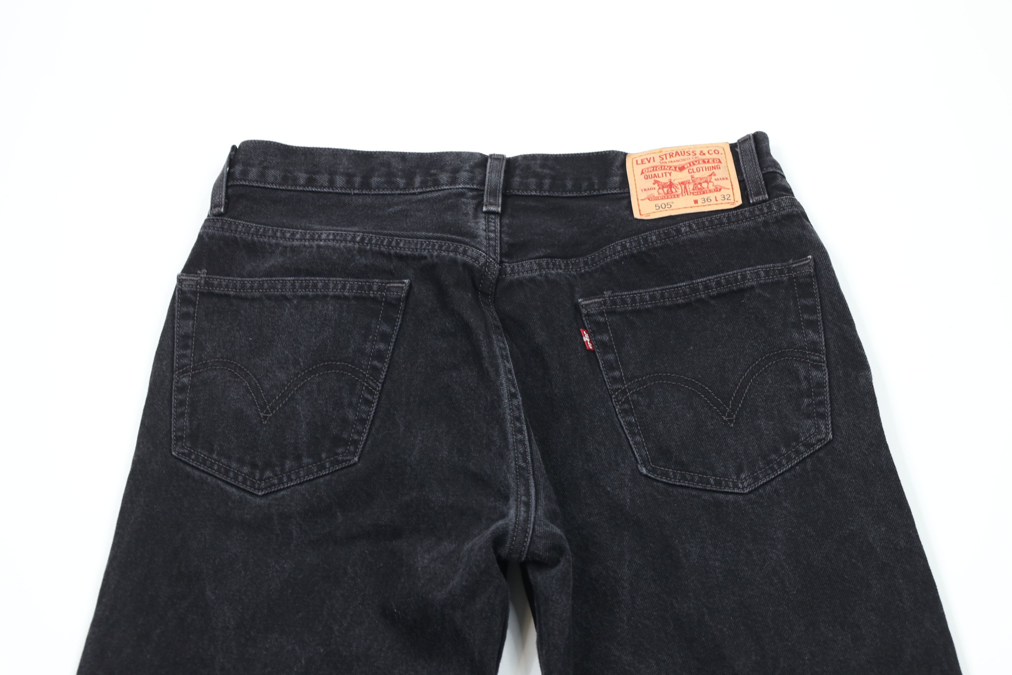 Levi's × Vintage Vintage Y2K Levis 505 Fit Straight Leg Denim Jeans Black Size US 34 / EU 50 - 8 Thumbnail