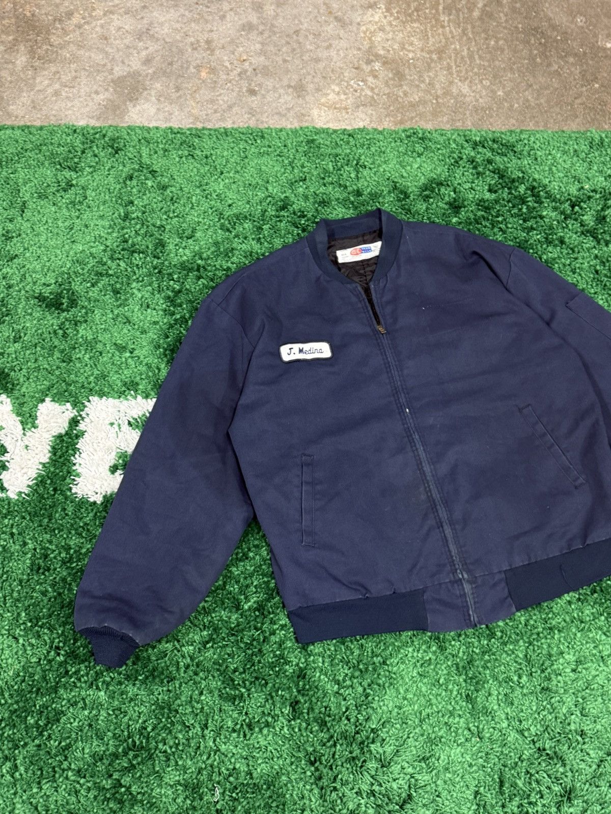 Other Vintage Navy Work Jacket Heavy Bomber / Mechanic XL Size US XL / EU 56 / 4 - 2 Thumbnail