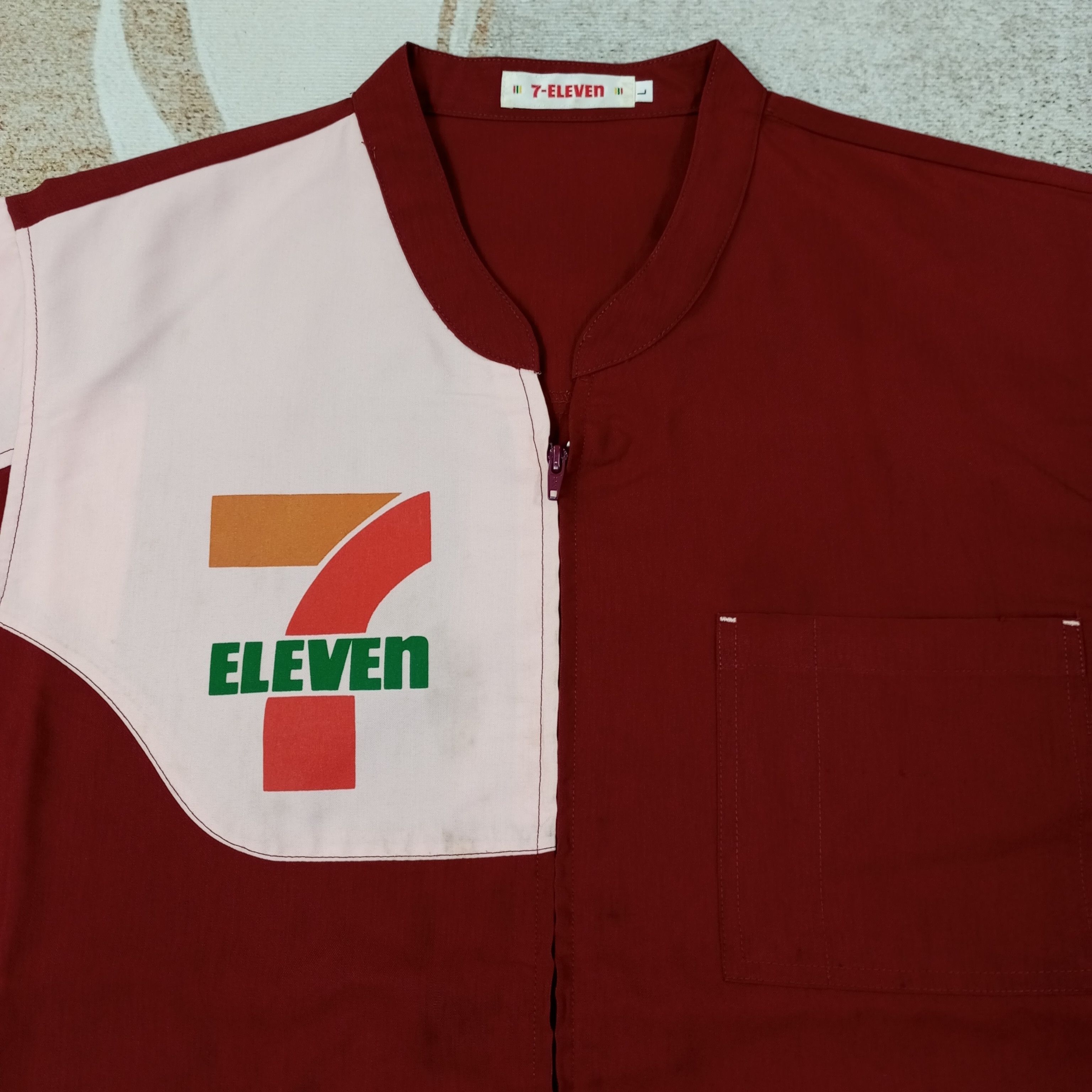 Japanese Brand 7-Eleven Japanese Workwear Uniform Shirt Jacket C239N31 Size US L / EU 52-54 / 3 - 2 Thumbnail