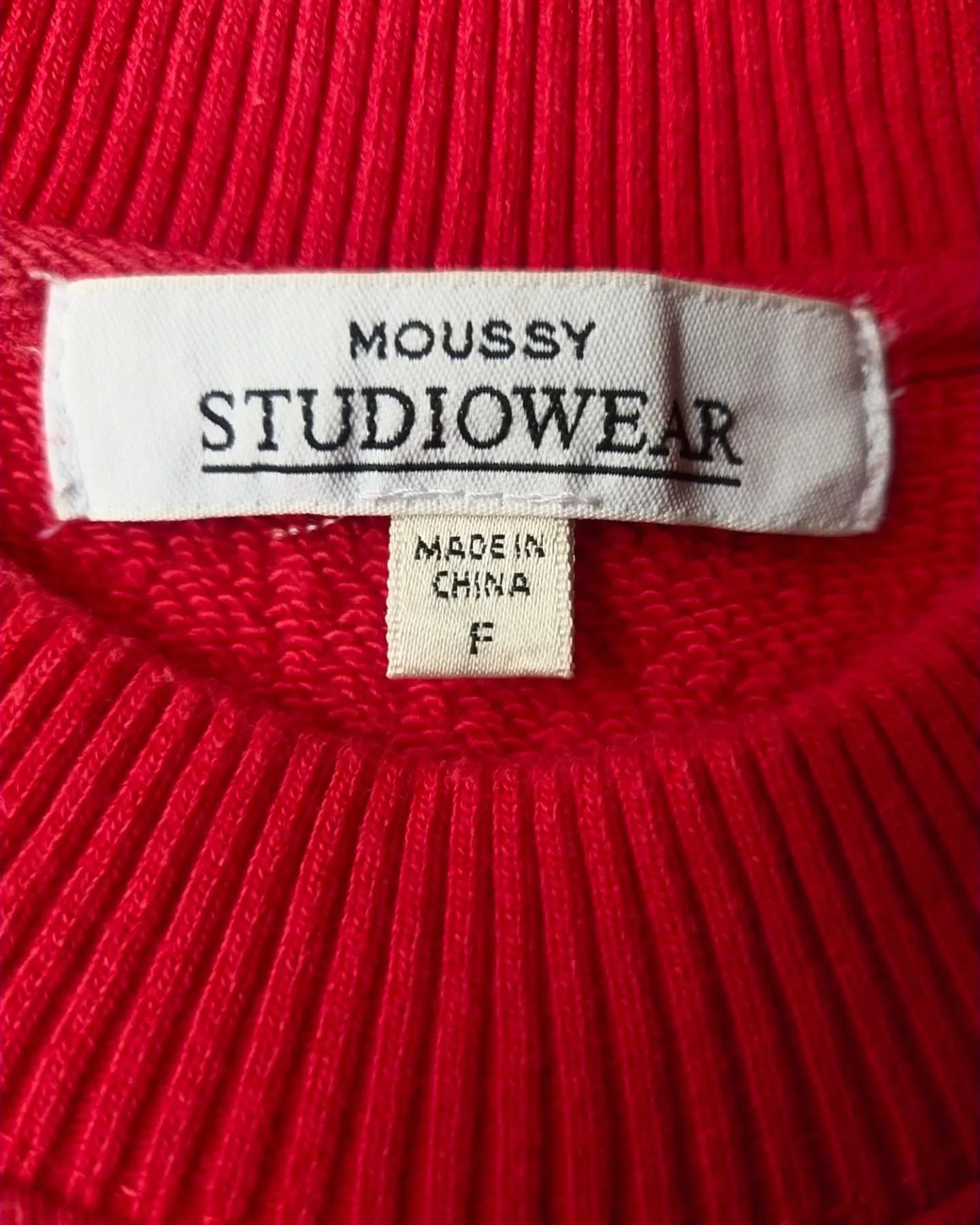 Kangol × MOUSSY Moussy Studio Wear x Kangol Red Reversed Big Logo Crewneck Size L / US 10 / IT 46 - 6 Thumbnail