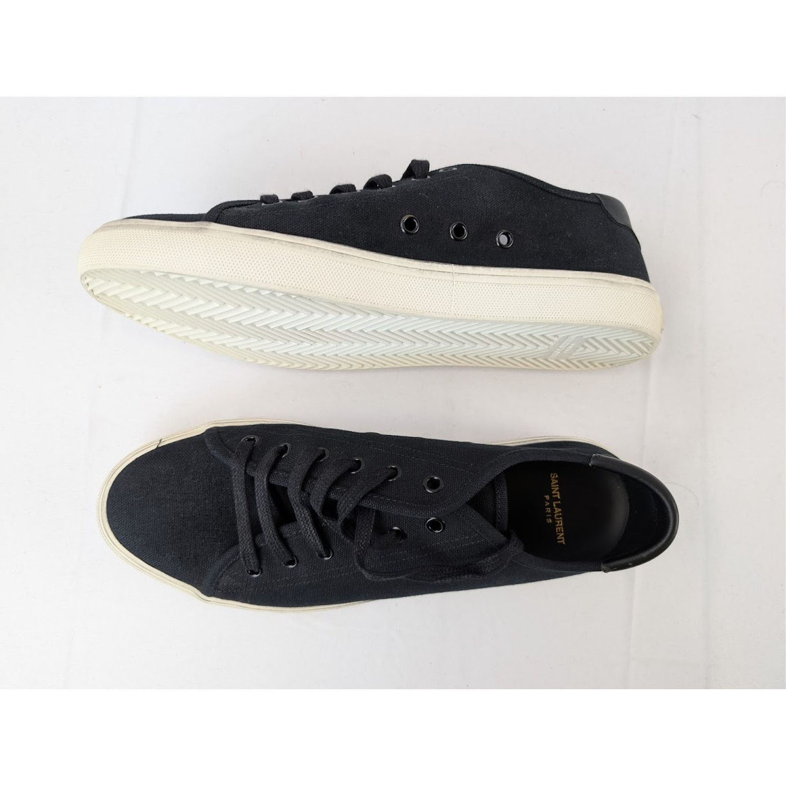 Saint Laurent Paris o1rshd1 Malibu Low-Top Sneakers in Nero Size US 10 / EU 43 - 1 Thumbnail