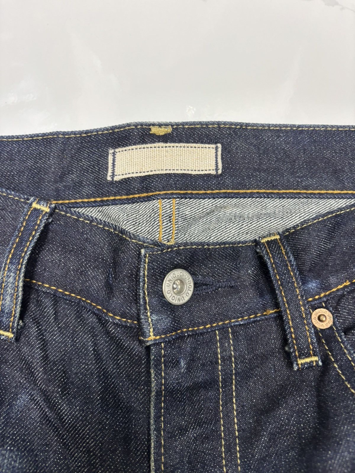 Undercover × Uniqlo NOS🔥UNIQLO JAPAN SELVEDGE BLUE DENIM JEANS UNDERCOVER STYLE Size US 30 / EU 46 - 10 Thumbnail