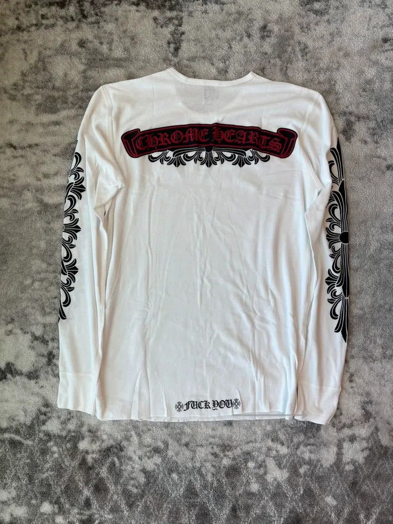 Chrome Hearts CHROME HEARTS Size XL Black and red scroll cross arm waffle Size US XL / EU 56 / 4 - 1 Thumbnail