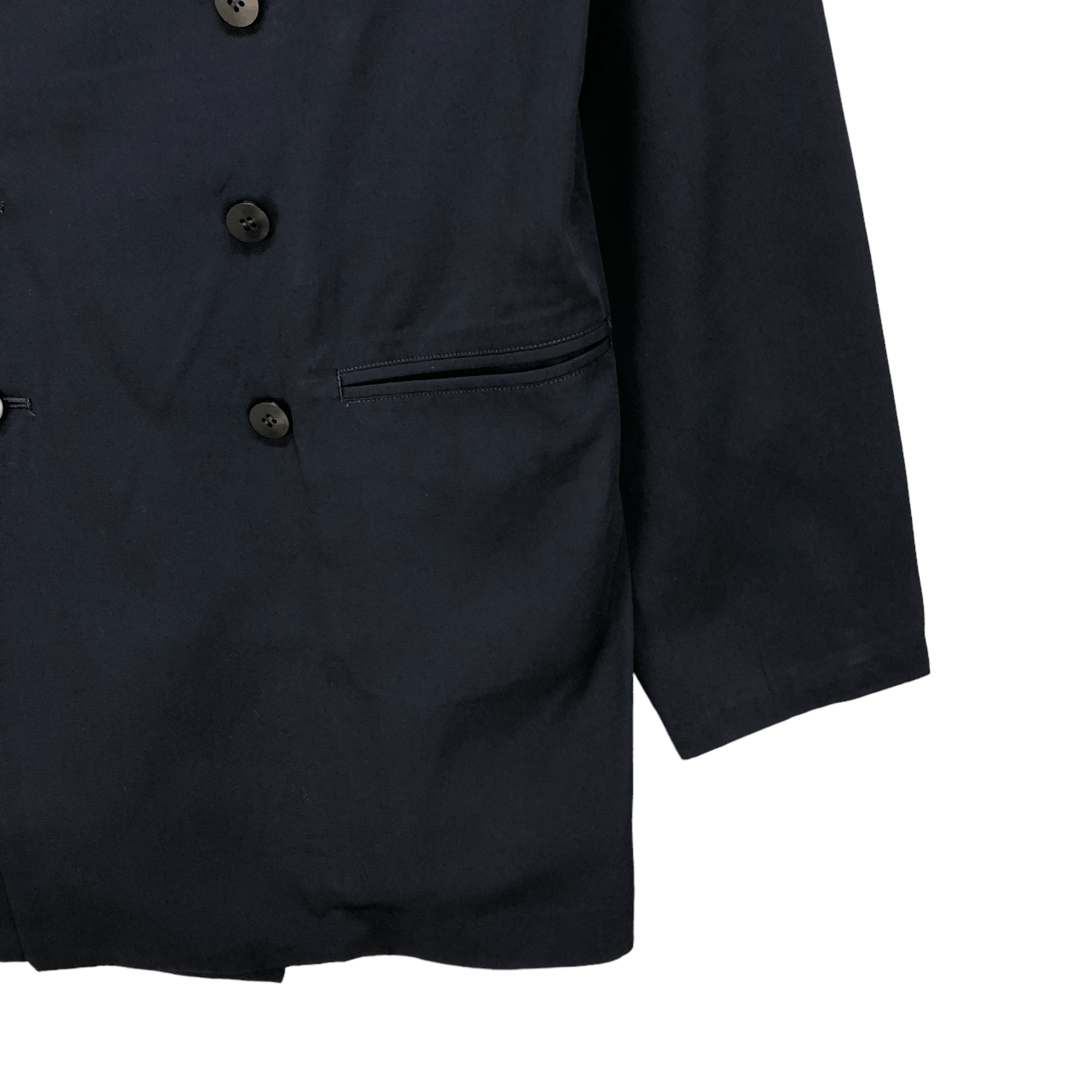 Yohji Yamamoto WORKSHOP BY YOHJI YAMAMOTO DOUBLE BREASTED COAT #5307-183 Size US S / EU 44-46 / 1 - 5 Thumbnail