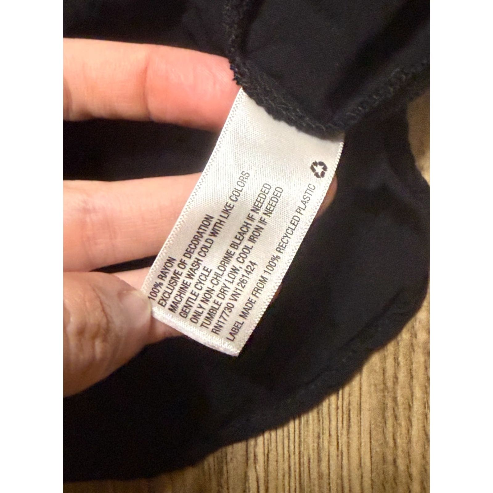 Vintage Xhilaration Dress Womens Size Small Black V-Neck Embroidered A-Line, Short, Casual, Regular, Polyester, Fall Spring Summer, Womens Size S / US 4 / IT 40 - 7 Thumbnail