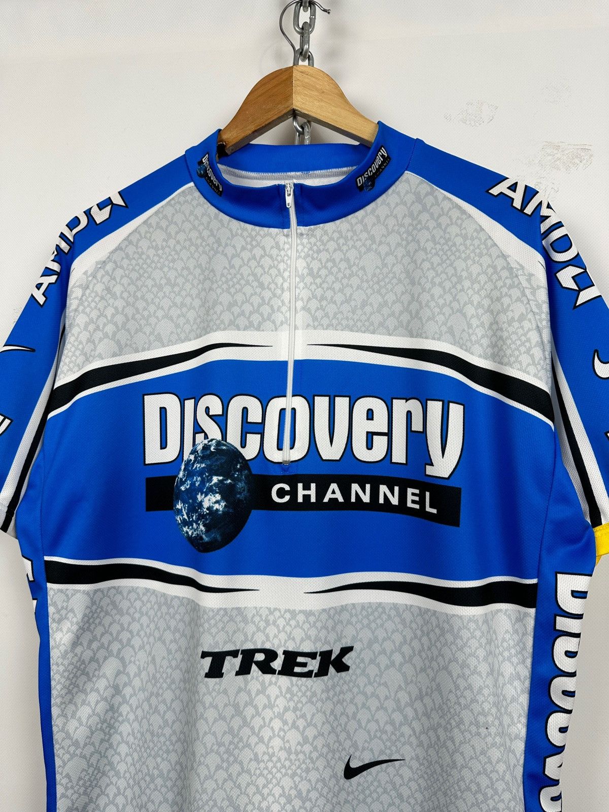 Nike 2005 Vintage Nike Discovery Channel AMD Cycling Jersey Size US XXL / EU 58 / 5 - 6 Thumbnail