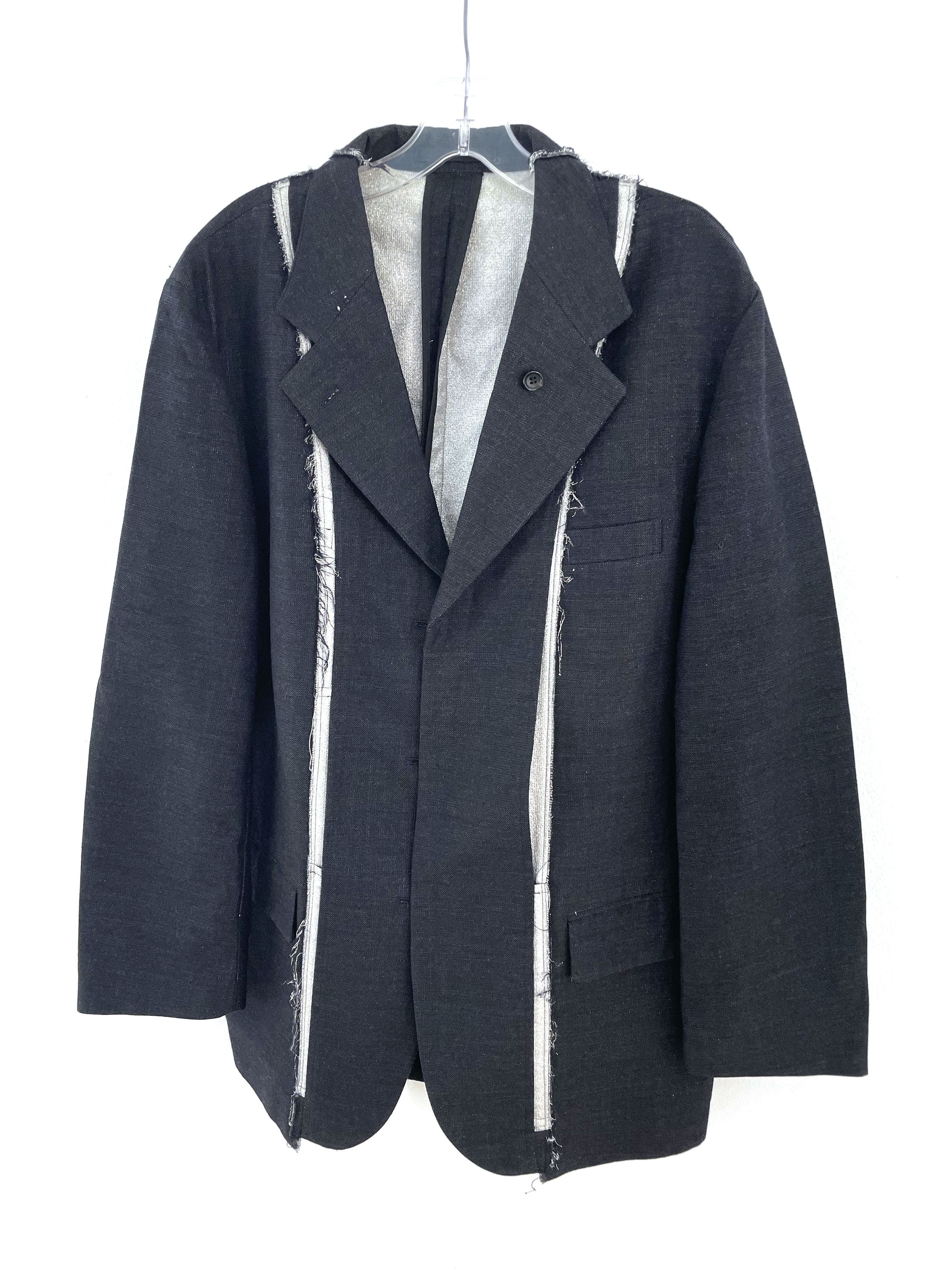 Comme des Garcons Homme 2002 Silver Thread Blazer Size US L / EU 52-54 / 3 - 2 Thumbnail