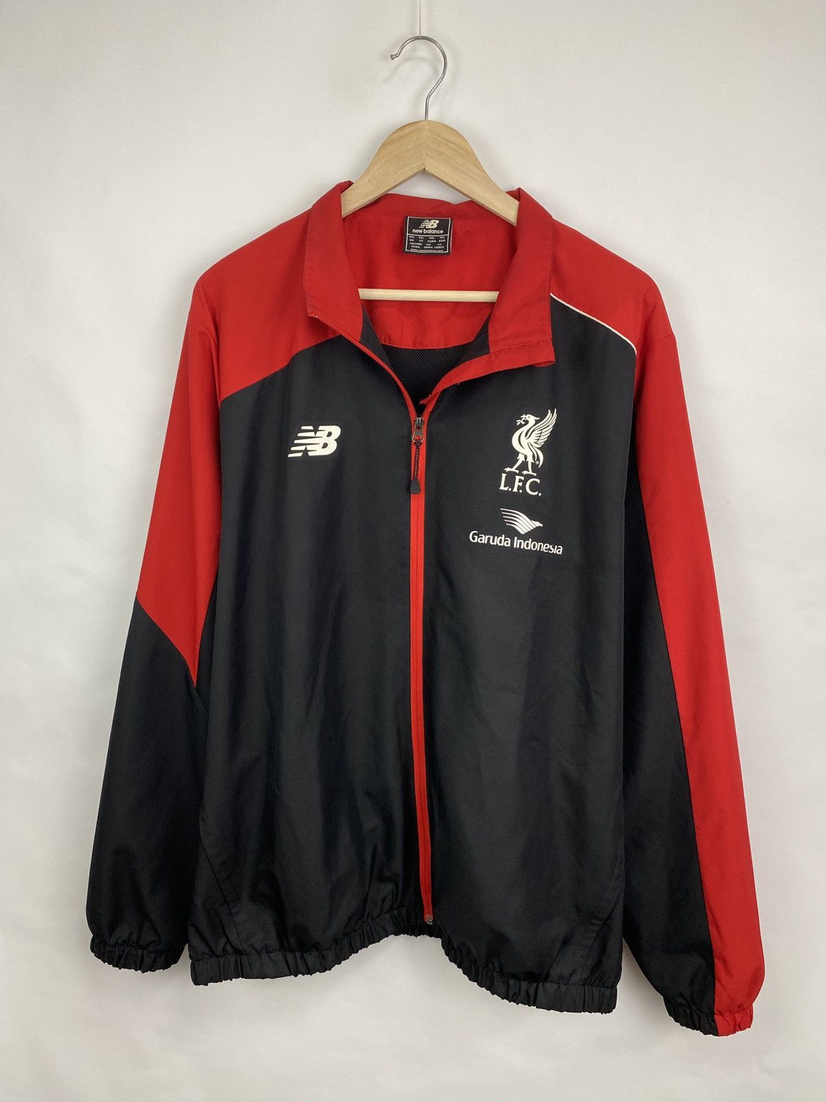New Balance 🏴󠁧󠁢󠁥󠁮󠁧󠁿 Liverpool New Balance Zip Hoodie Soccer Jersey Rare Retro Size US XXL / EU 58 / 5 - 3 Thumbnail