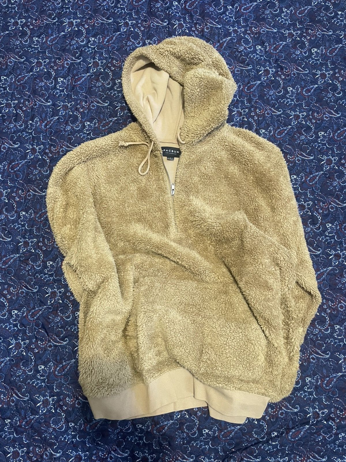 Pacsun Pacsun Beige Sherpa Quarterzip Hoodie Size US L / EU 52-54 / 3 - 1 Thumbnail
