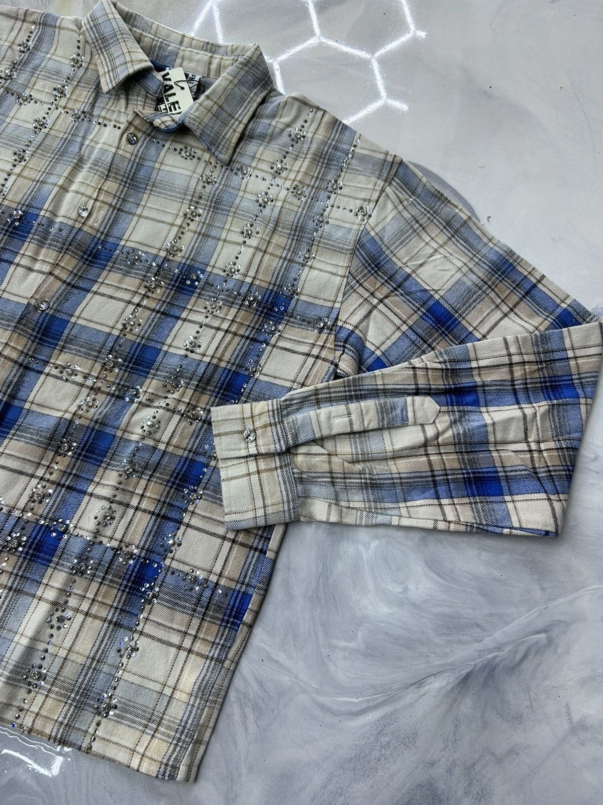 Vale Vale Skyfall Crystal Flannel White Blue Size L Size US L / EU 52-54 / 3 - 4 Thumbnail