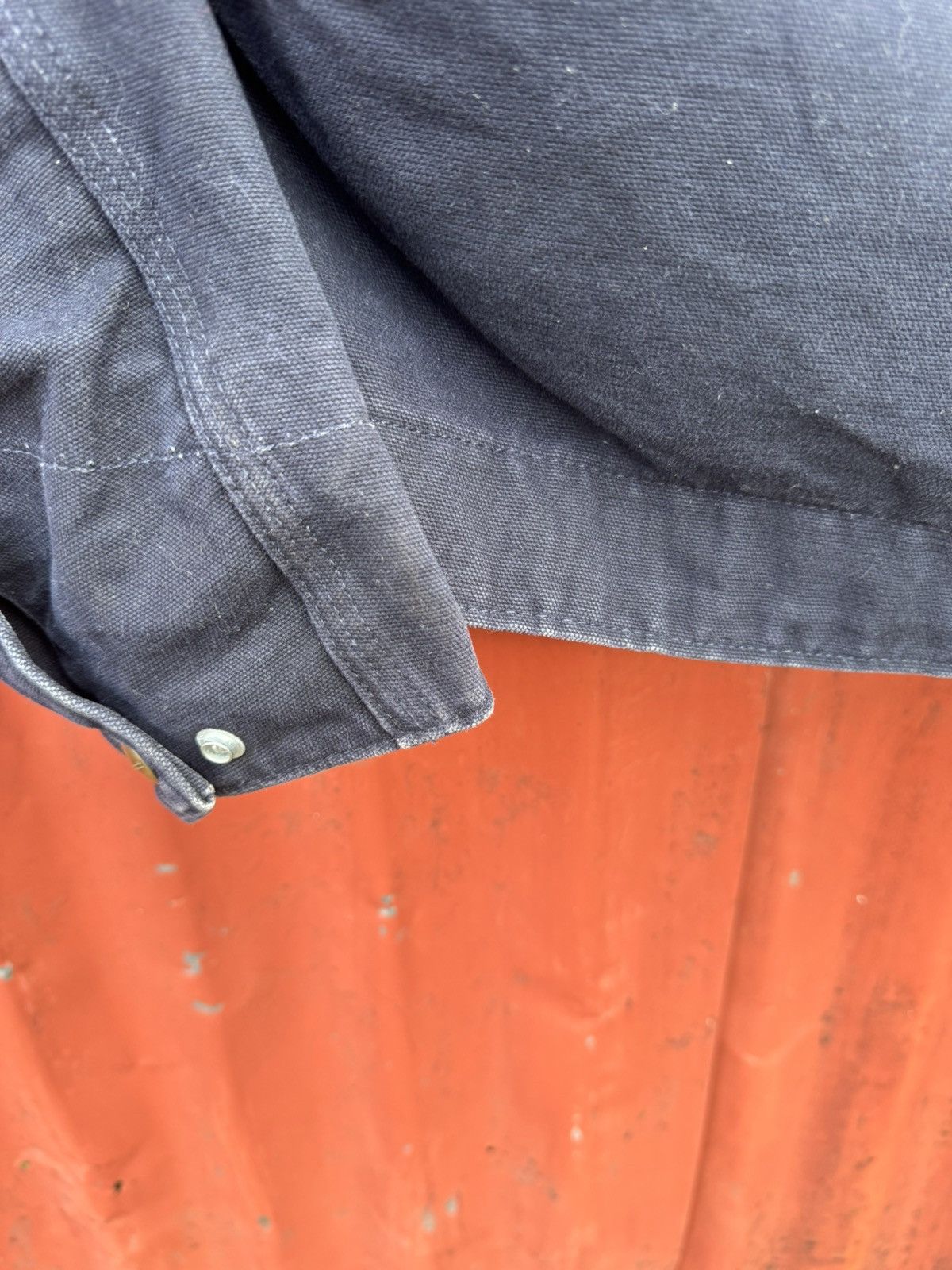 Carhartt Vintage Carhartt detroit blue unlined EJ196MDT Medium Jacket Size US M / EU 48-50 / 2 - 5 Thumbnail