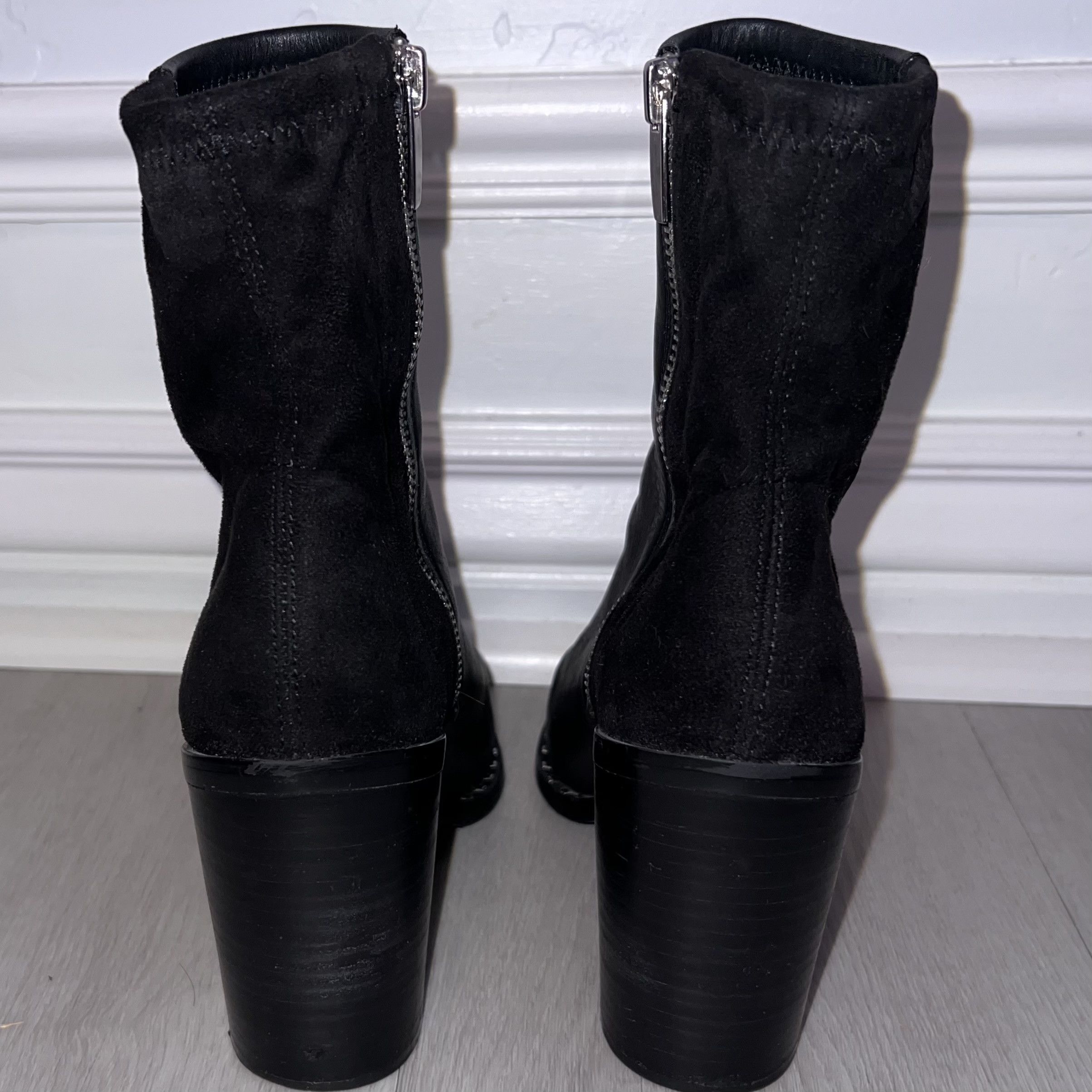 Aldo Aldo Loviren Black Studded Suede and Leather Ankle Boots 7.5 Size US 7.5 / IT 37.5 - 5 Thumbnail