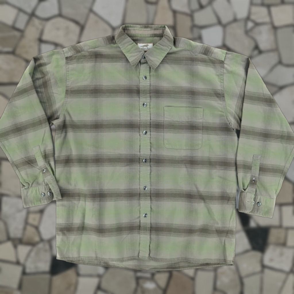 Vintage Horny Toad Heavy Twill Over Shirt Plaid Button Up Green Men's L Shirt Size US L / EU 52-54 / 3 - 1 Thumbnail