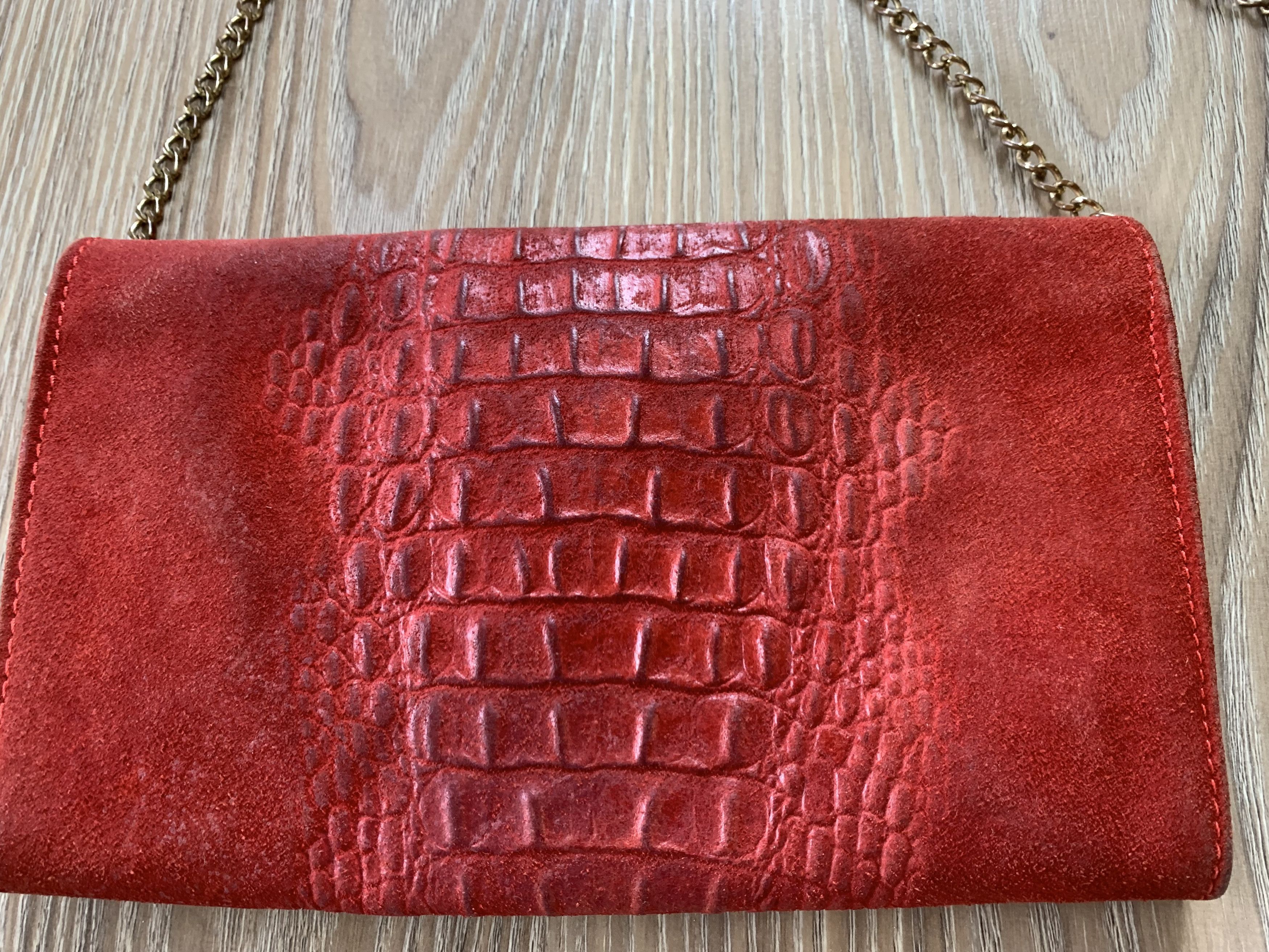 Designer Borse In Pelle Crocodile Genuine Leather Red Clutch Size ONE SIZE - 11 Thumbnail