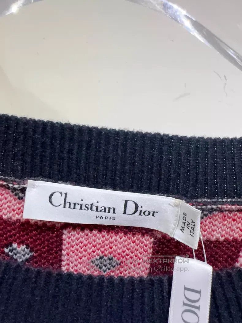 Dior Dior Love checkerboard cashmere sweater Size XXS / US 00 / IT 34 - 2 Thumbnail