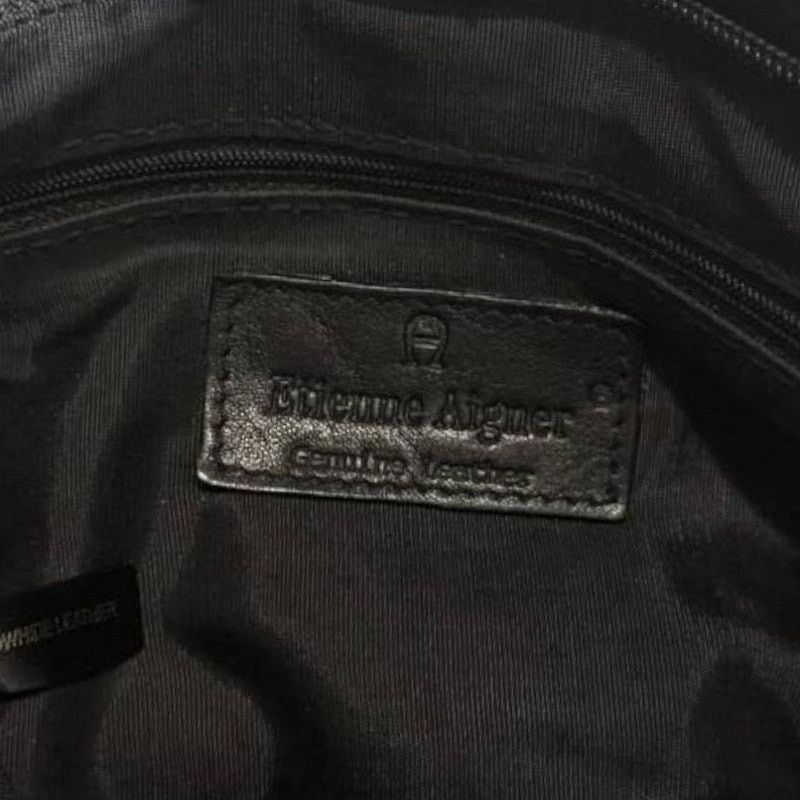 Etienne Aigner Etienne Aigner Black Leather Bag Size ONE SIZE - 10 Thumbnail