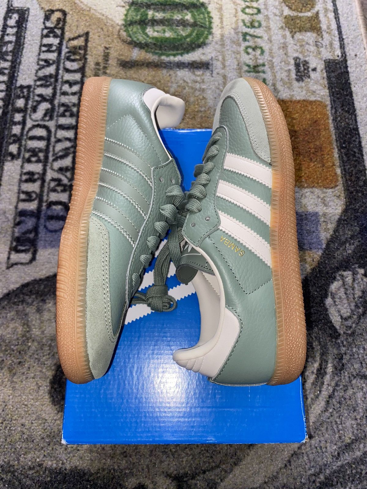 Adidas Adidas Samba OG Silver Green (5.5 Mens) Size US 6.5 / IT 36.5 - 2 Thumbnail