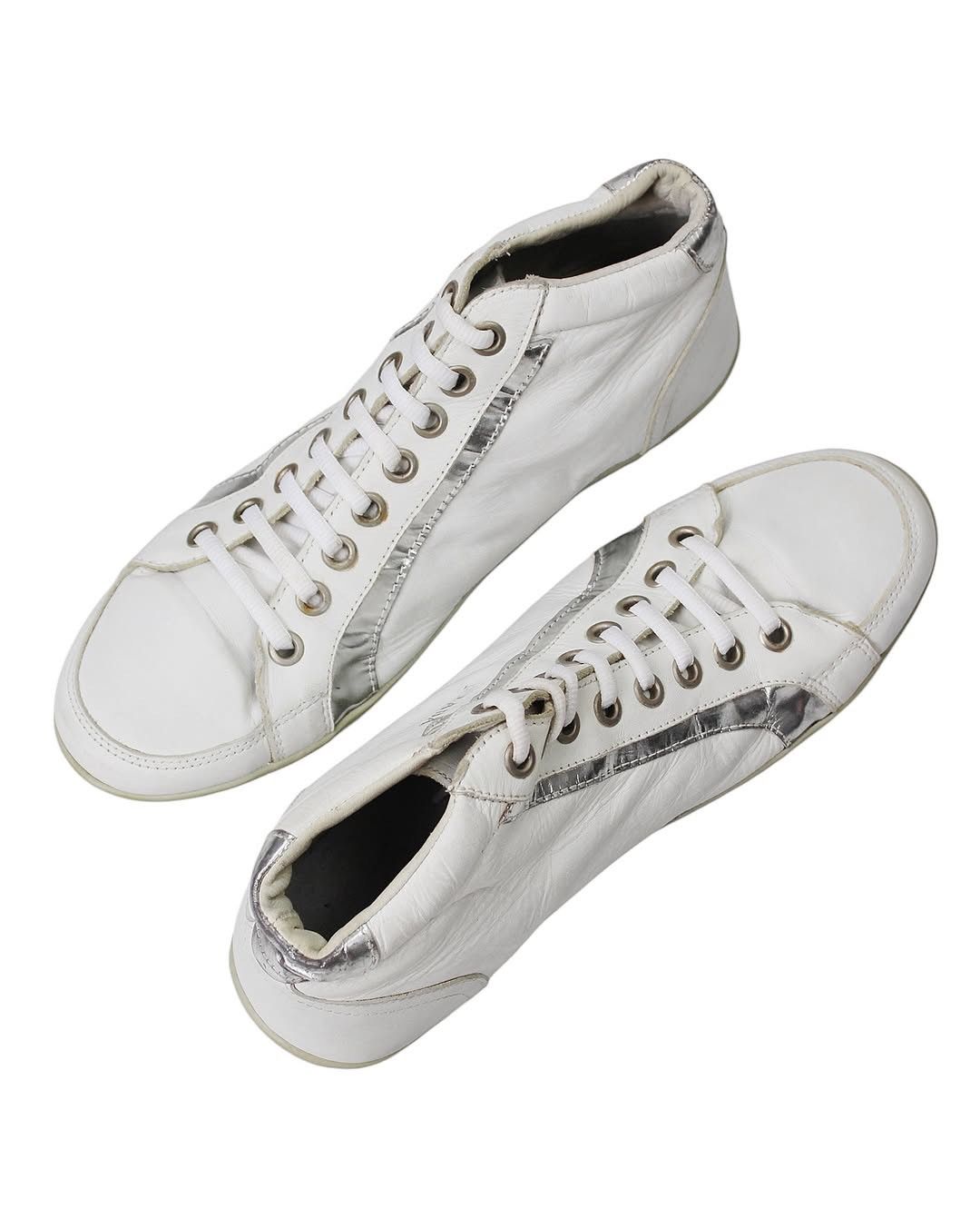 Prada 2000S PRADA LINEA ROSSA WHITE MID-TOP SNEAKERS Size US 8 / EU 41 - 6 Thumbnail