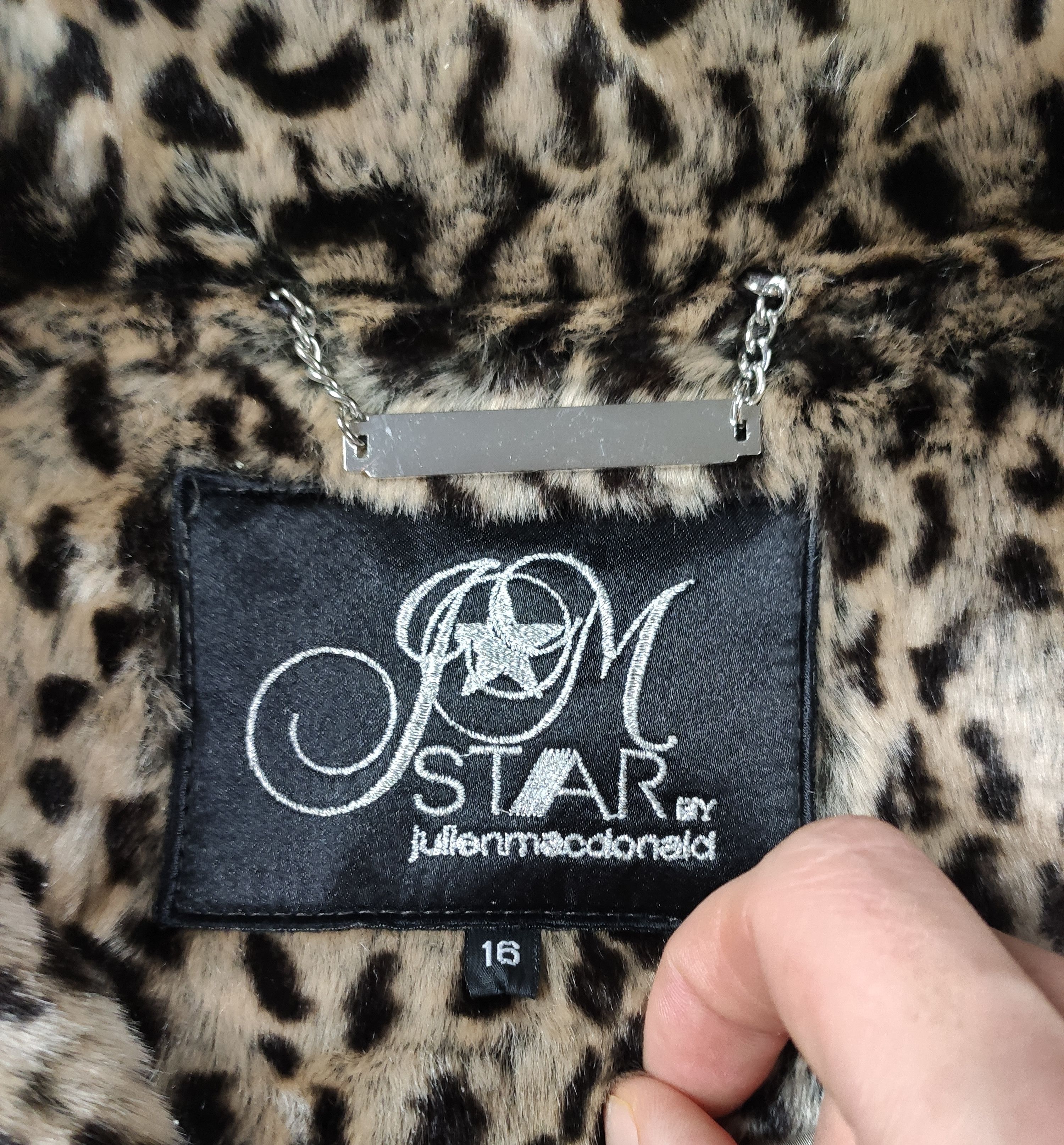 Vintage Julien Mac Donalnd women jacket faux fur leopard Size L / US 10 / IT 46 - 7 Thumbnail
