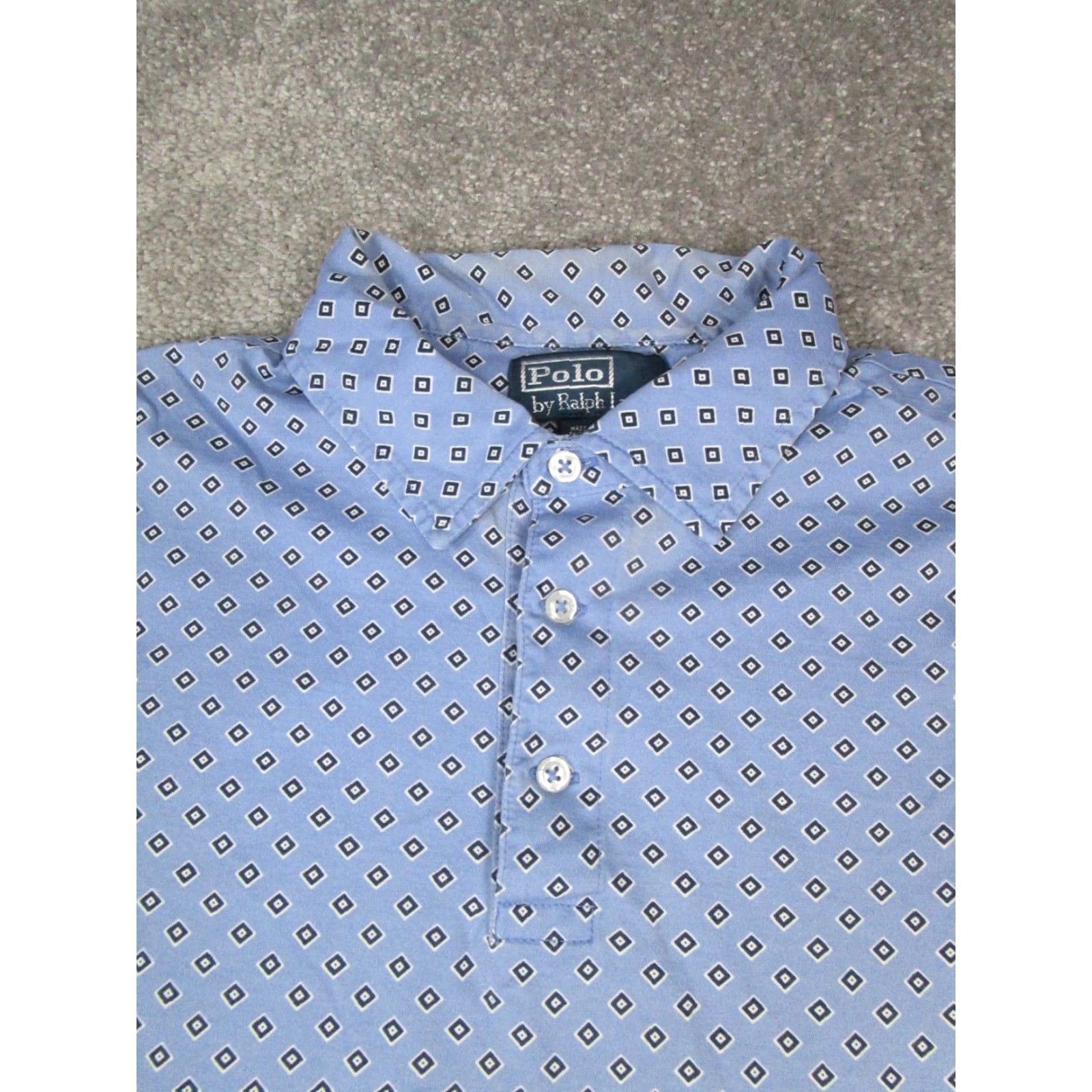 Polo Ralph Lauren Polo Ralph Lauren Polo Shirt Mens Large Blue White Cotton Golf Brand Polo Shirt Mens Large Blue White Cotton Golf Size US L / EU 52-54 / 3 - 2 Thumbnail