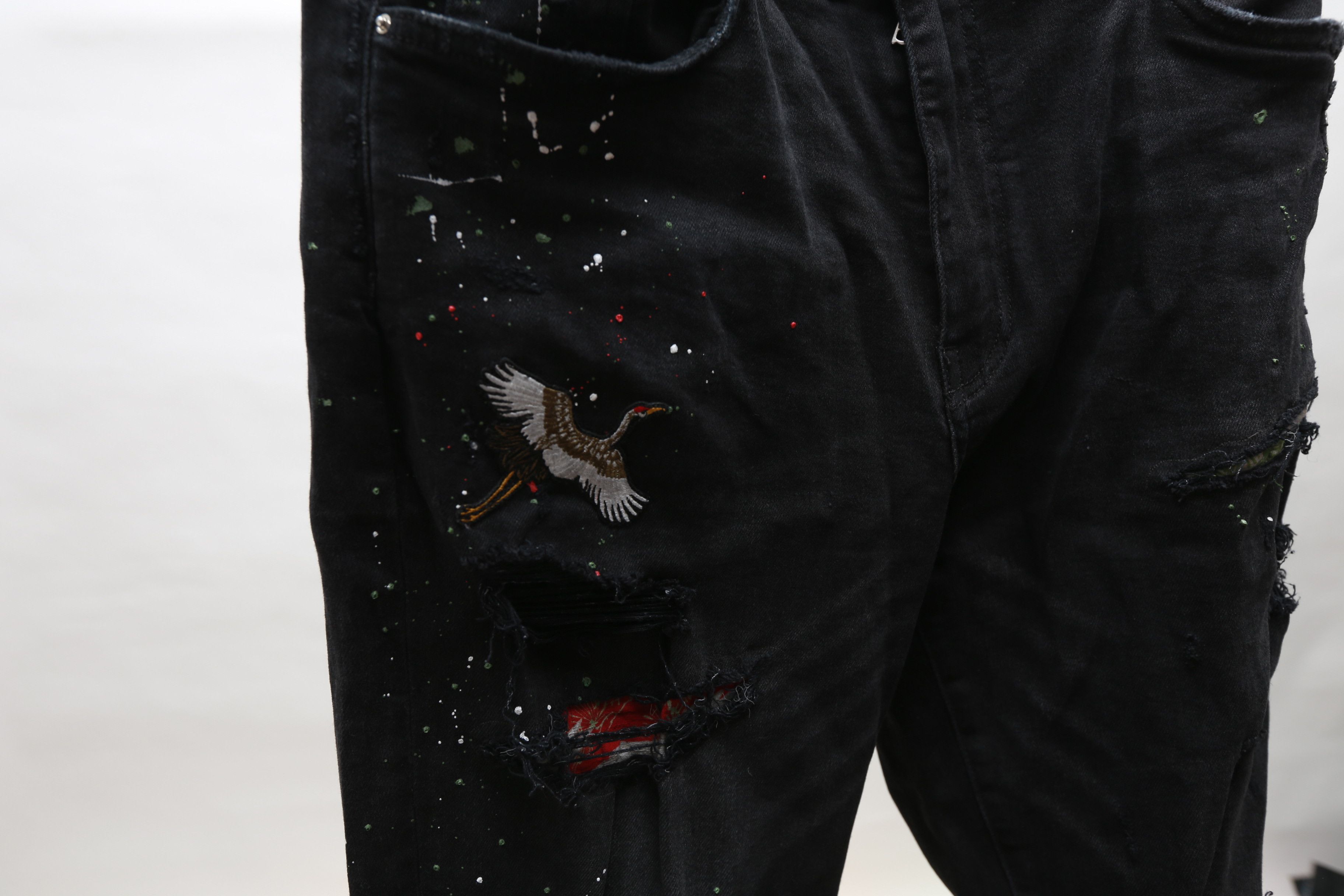 Amiri black painter art patched jeans Size US 38 / EU 54 - 7 Thumbnail
