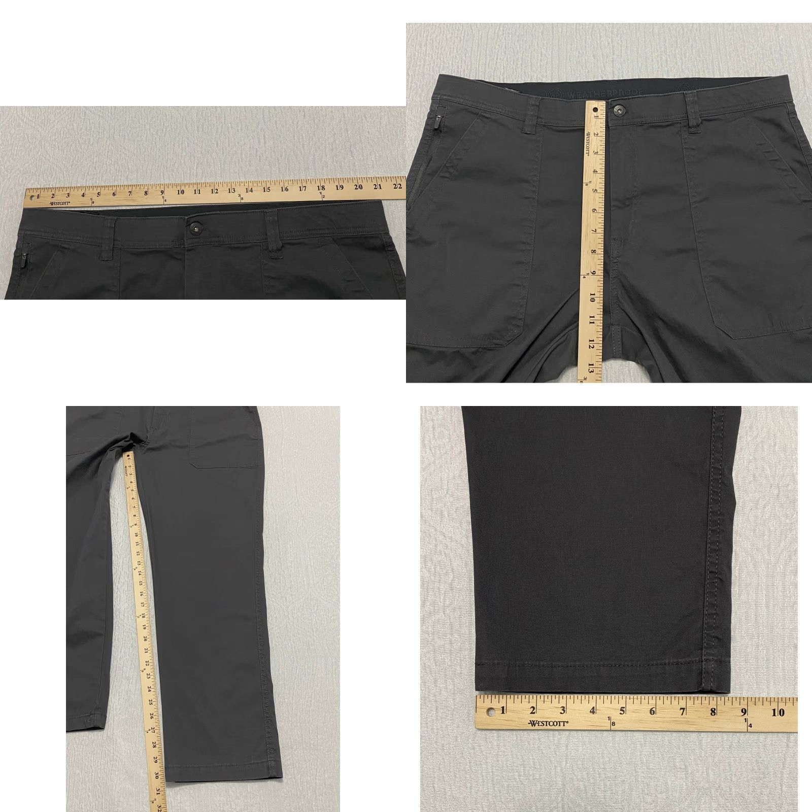 Weatherproof Weatherproof Mens Adventure Tech Pants 40x32 Gray Canvas Size US 40 / EU 56 - 8 Thumbnail