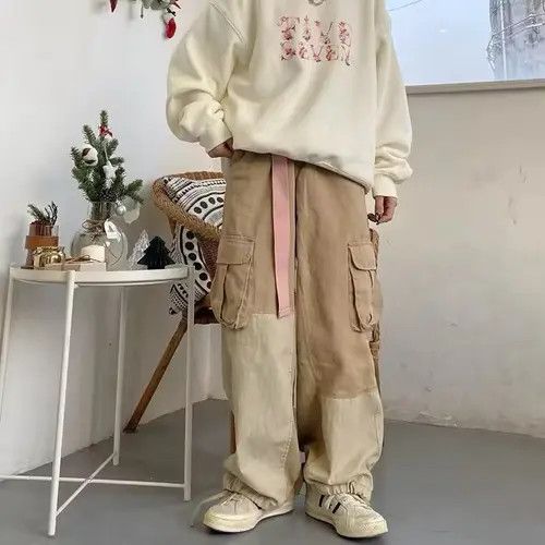Japanese Brand Baggy Khaki Cargo Pants Size US 37 - 1 Thumbnail